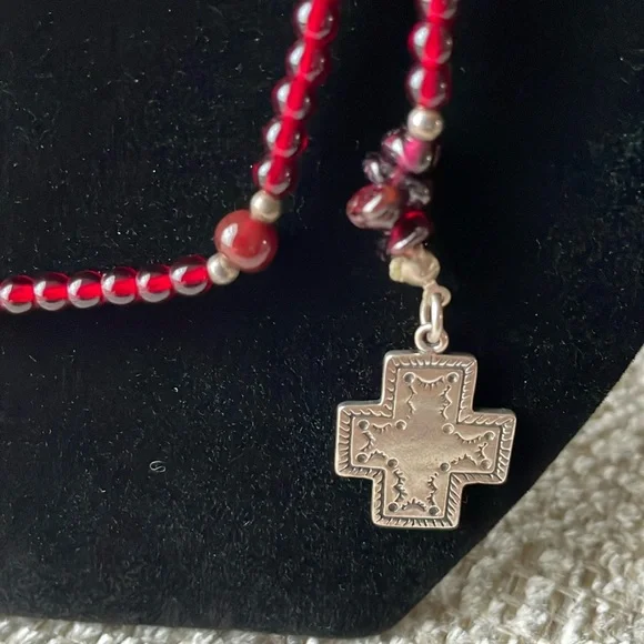 RARE to find. Silpada Sterling Silver & Garnet Necklace